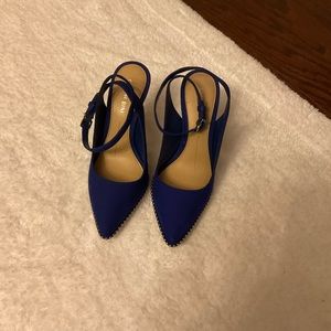 Gianni Bini Royal Blue Sandal with Metal Bead detail.